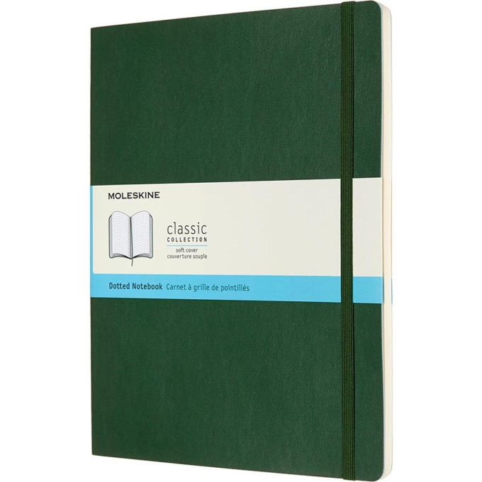 Блокнот MOLESKINE Classic Soft XLarge, пунктир, зелёный QP624K15